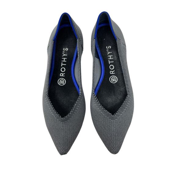 Rothy's Gray Pointed Toe Washable Flats 6.5 - Picture 3 of 7